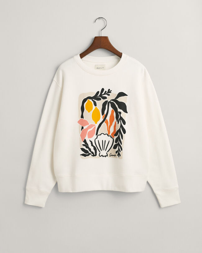 Sudadera de cuello redondo Palm Print
