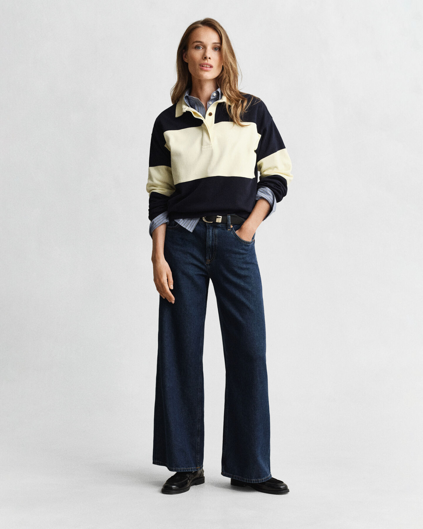 Rugger con bloques de color y textura de piqué