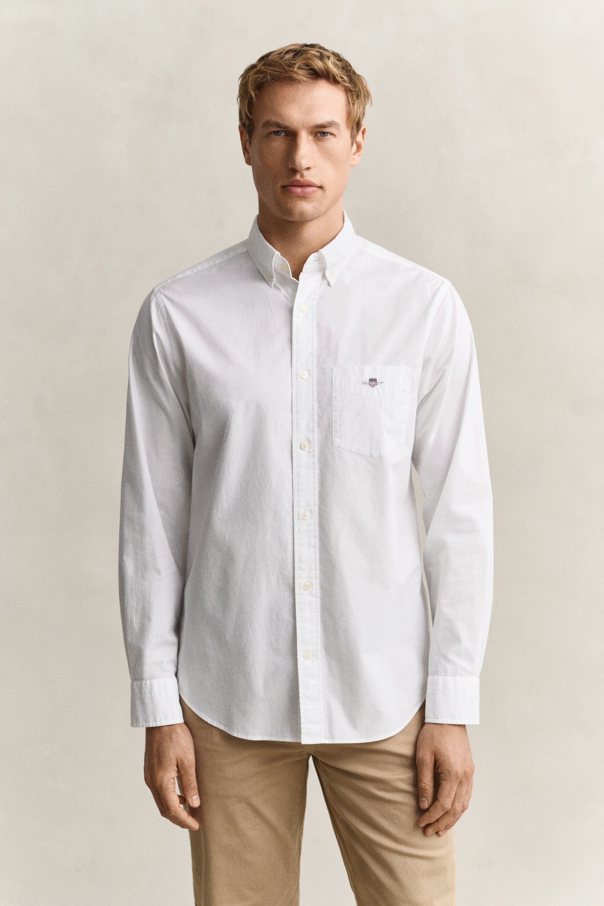 Camisa de popelina Regular Fit clásica