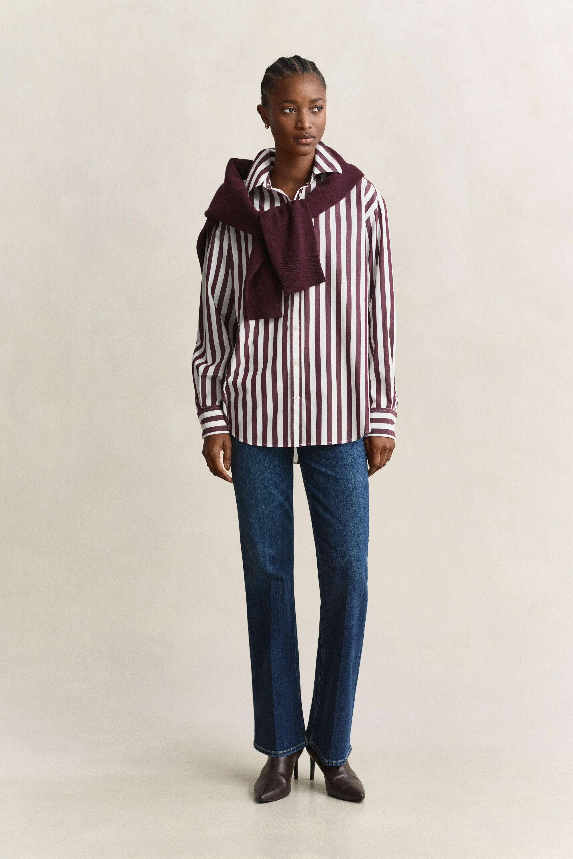 Camisa de popelina Relaxed Fit a rayas