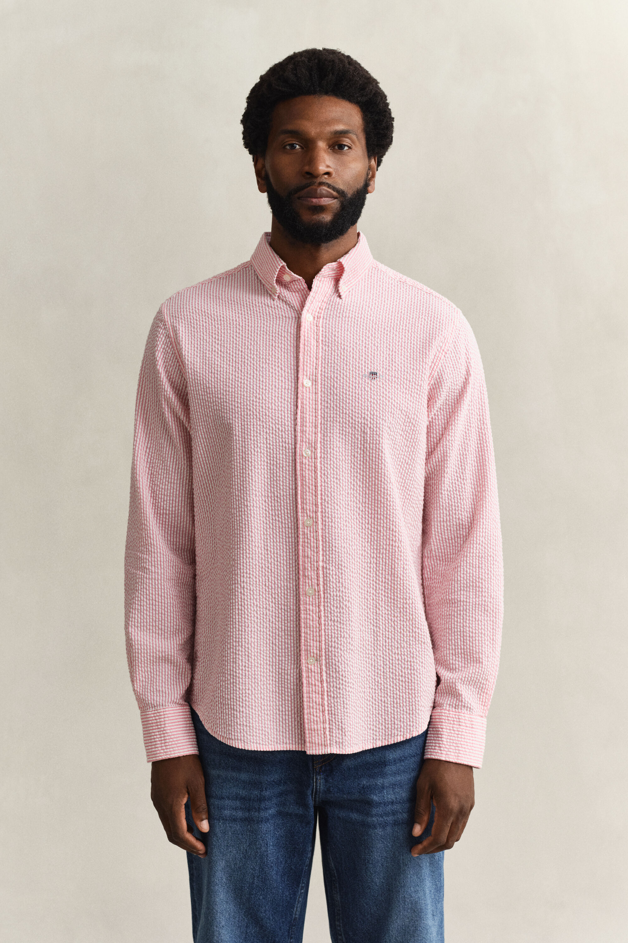 Camisa Regular Fit de sirsaca a rayas