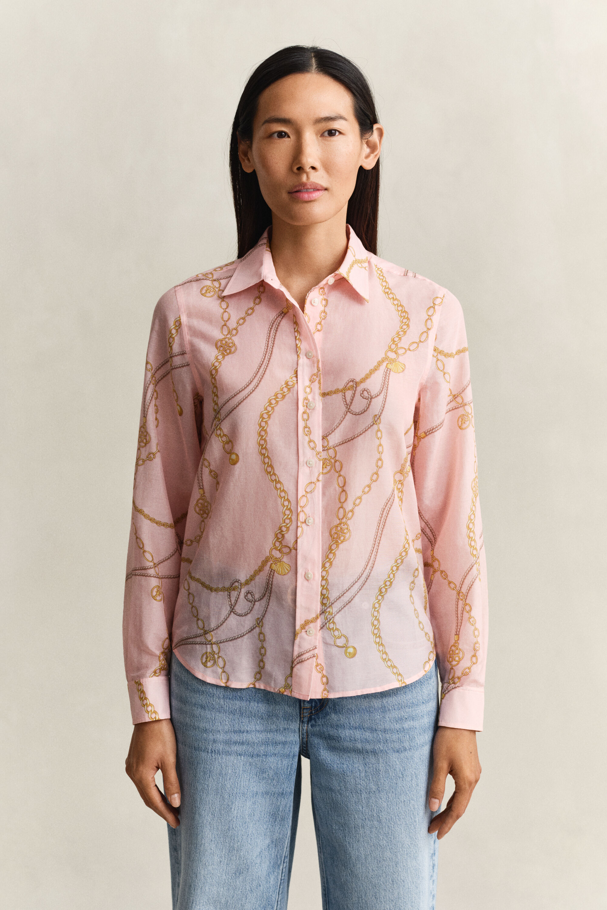 Camisa de algodón y seda