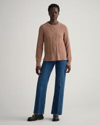 Jersey de cuello redondo con punto de ochos