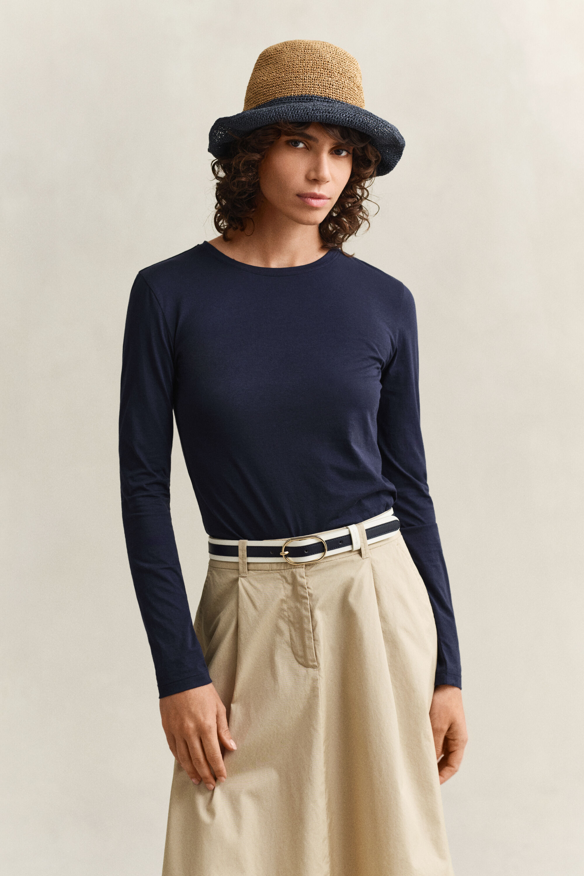 Camiseta de manga larga de algodón