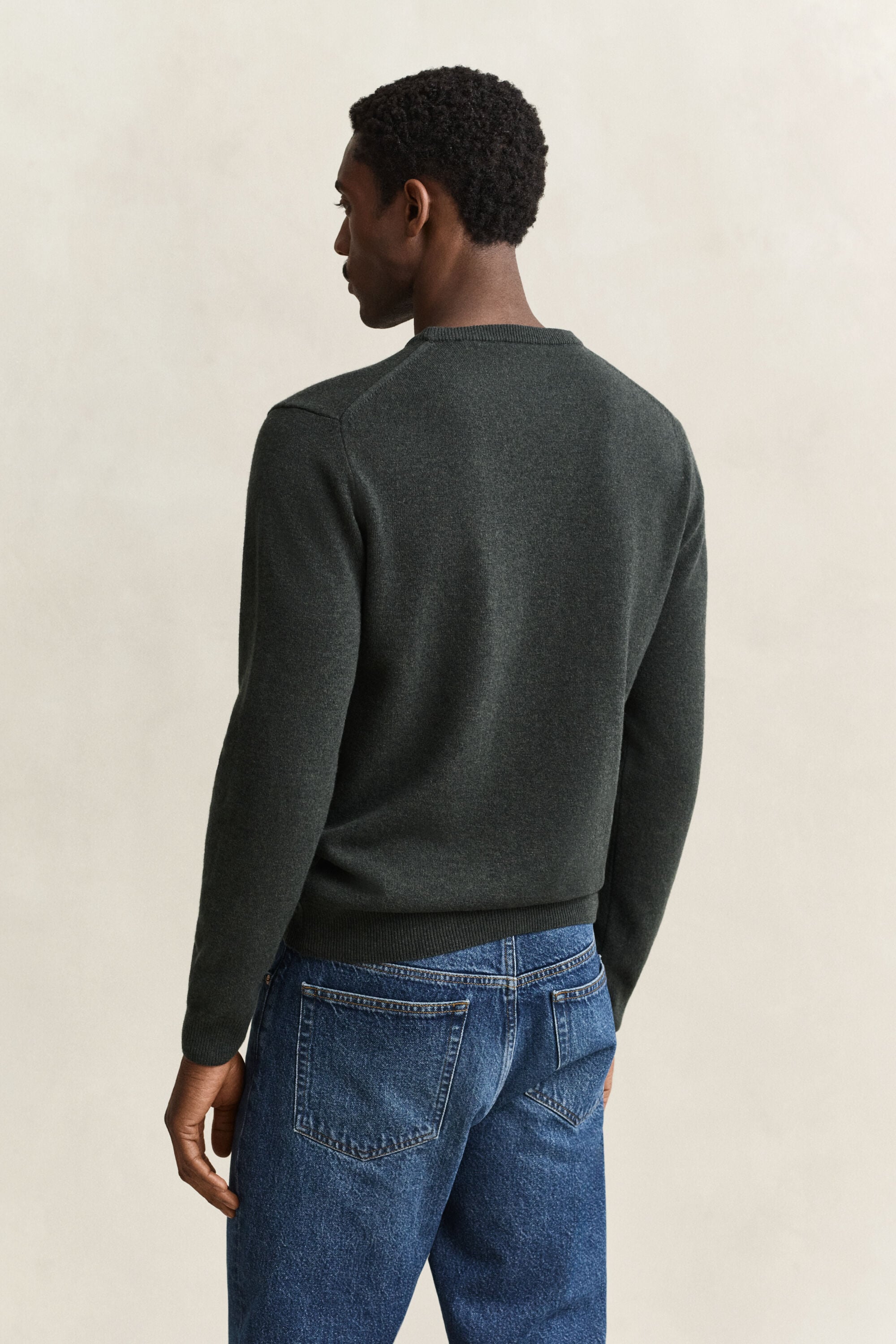 Jersey de lana de oveja con cuello redondo