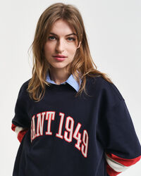 Sudadera de cuello redondo con bloques de color en las mangas