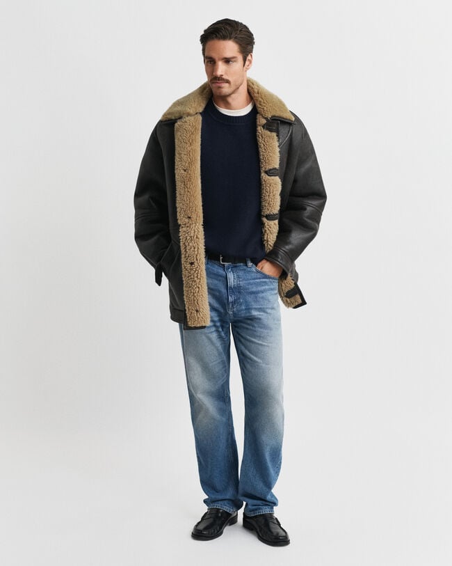 Jersey de cuello redondo en mezcla de cachemir