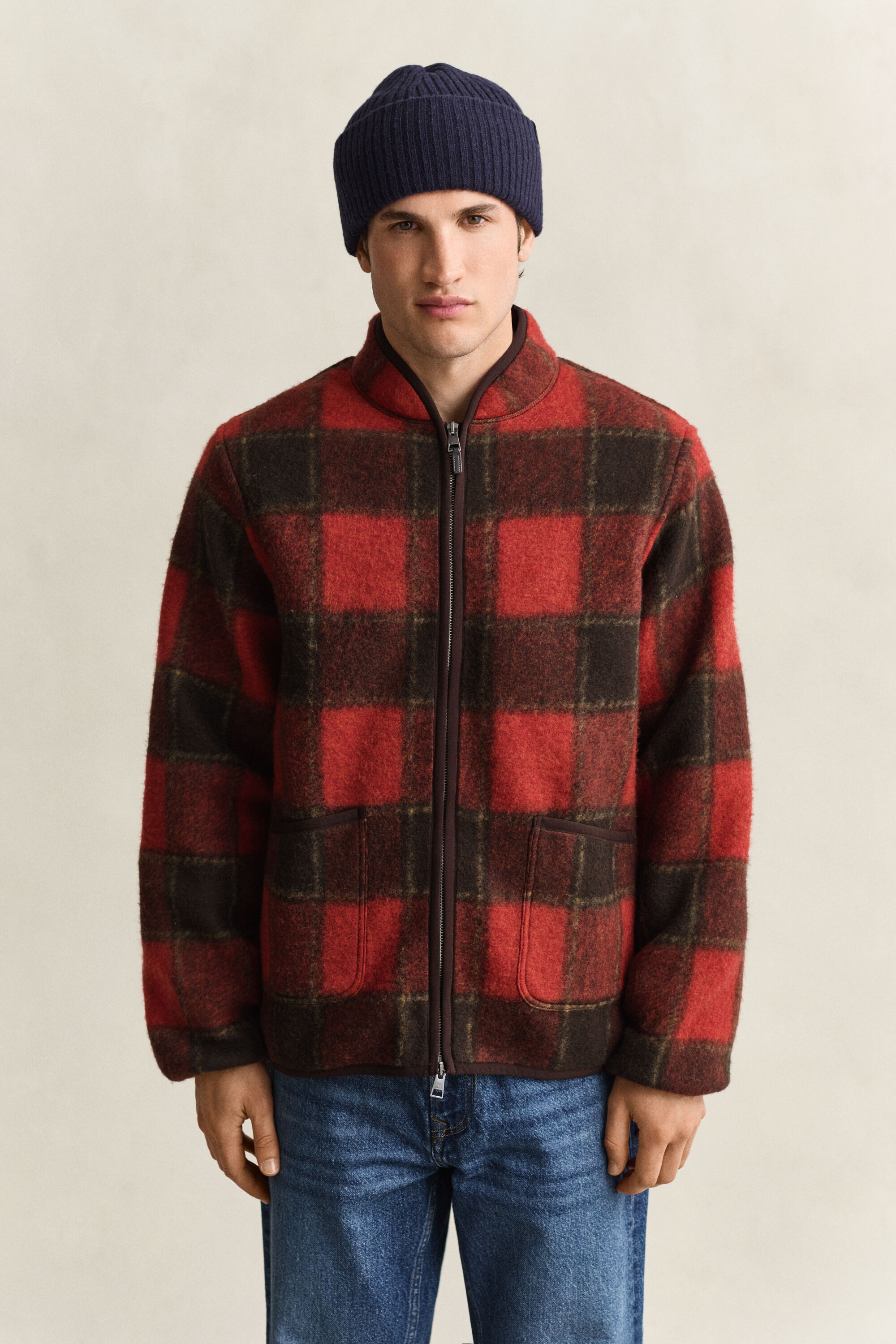 Chaqueta polar a cuadros