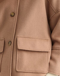 Chaqueta corta de mezcla de lana