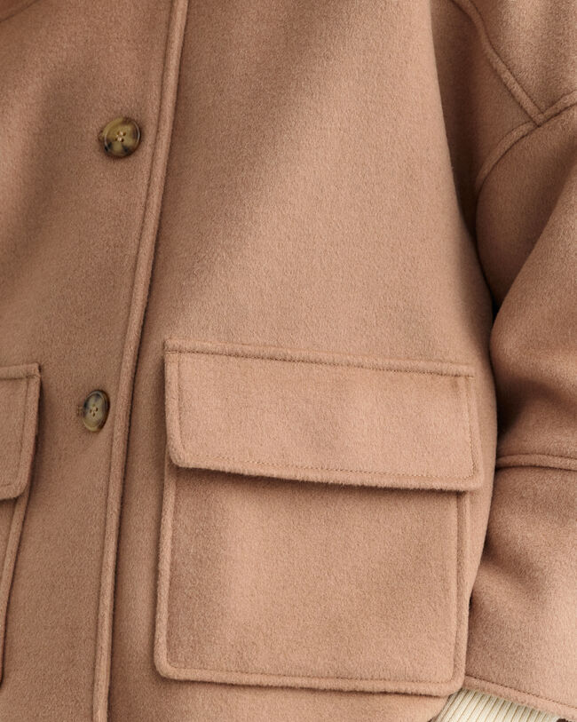 Chaqueta corta de mezcla de lana