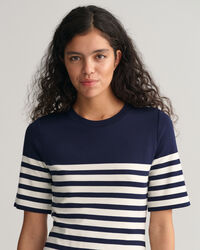 Vestido camisero de rayas