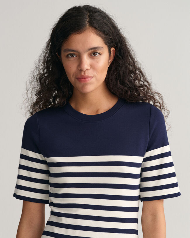 Vestido camisero de rayas