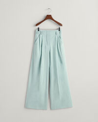 Pantalones de pinzas con talle alto y pernera ancha