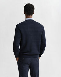 Jersey de cuello redondo y punto de ochos finos