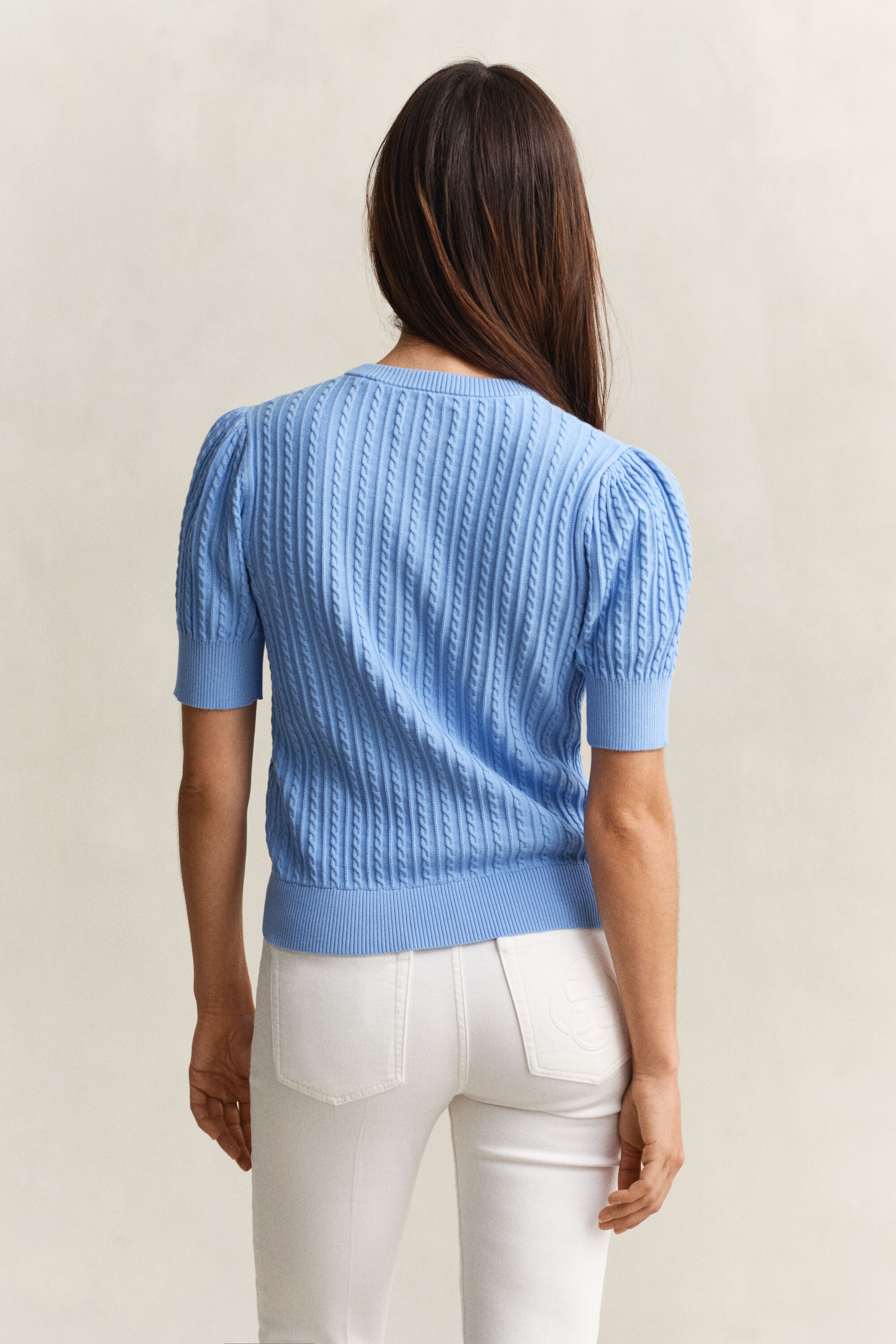 Cárdigan de punto de ochos de algodón