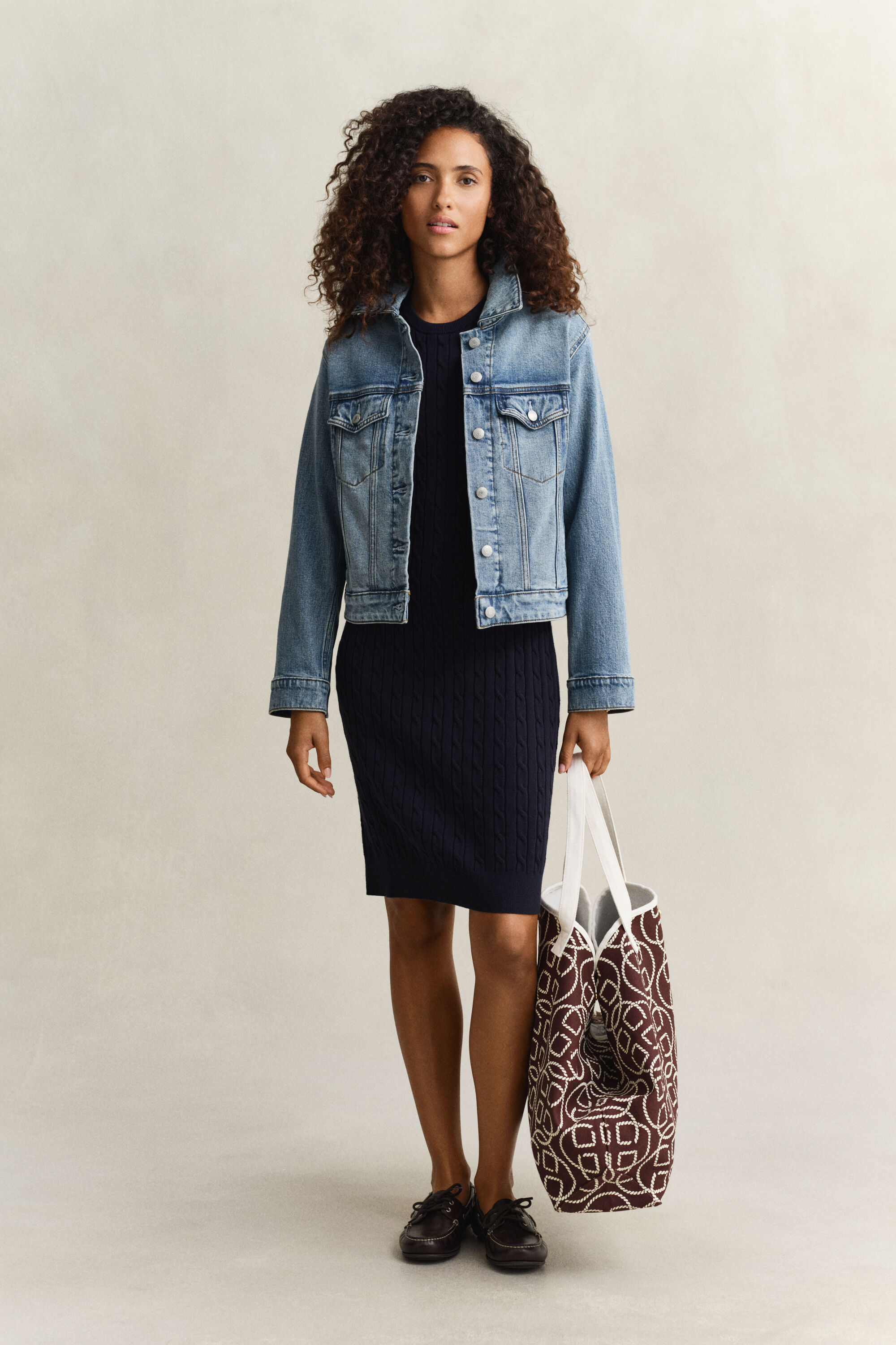 Vestido de punto de ochos de algodón