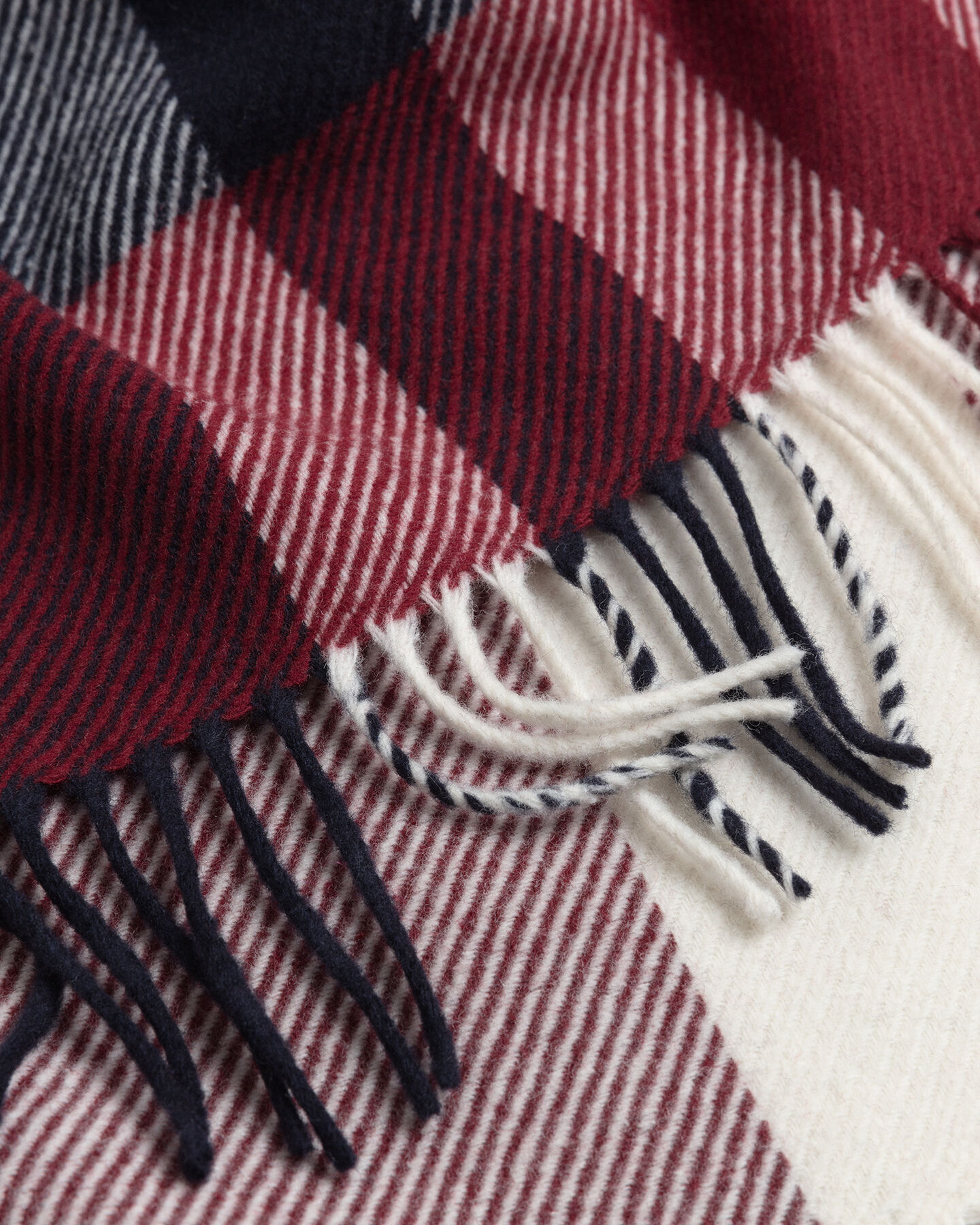 Bufanda de lana a cuadros grandes