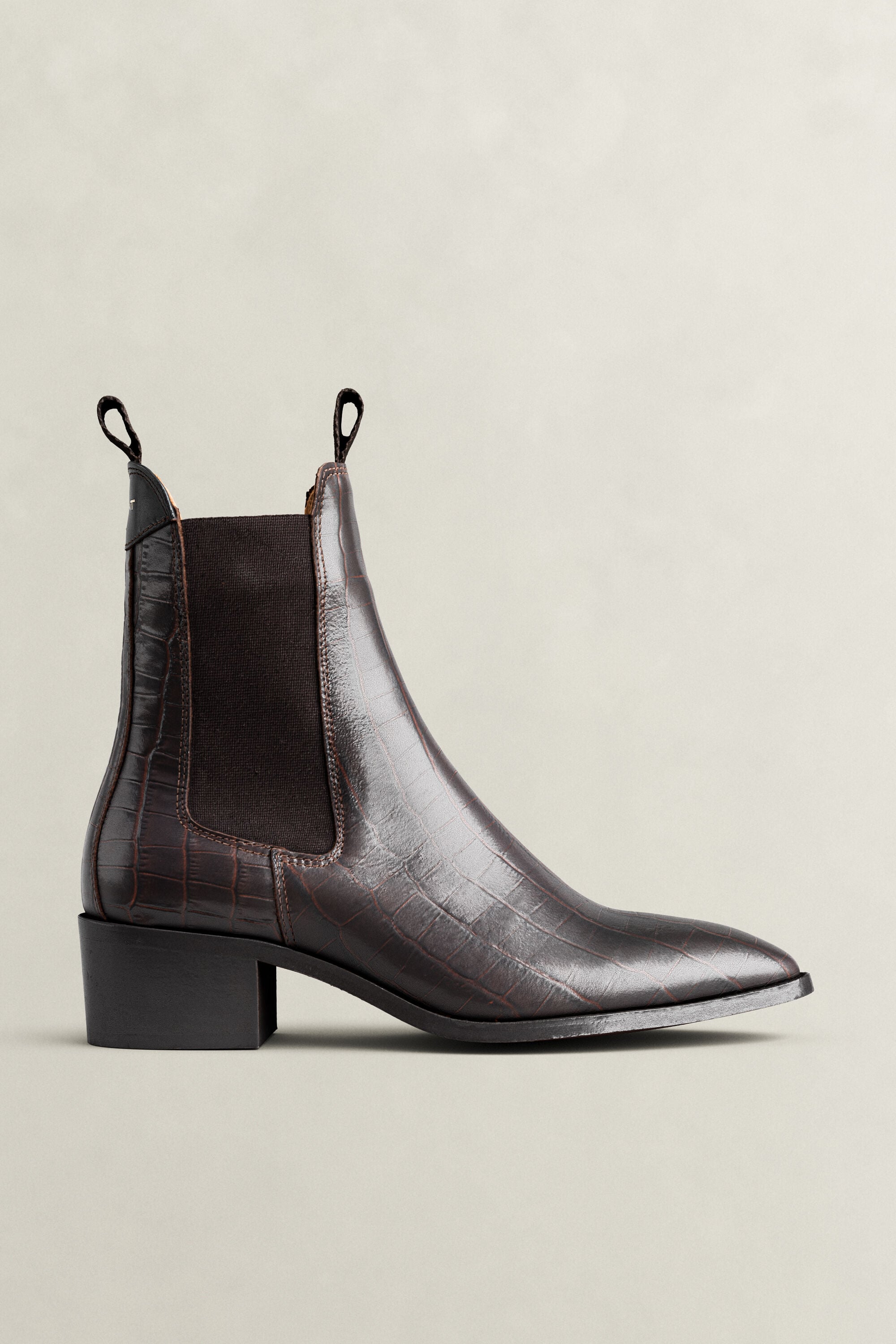 Botines Chelsea de piel con efecto cocodrilo St Broomly