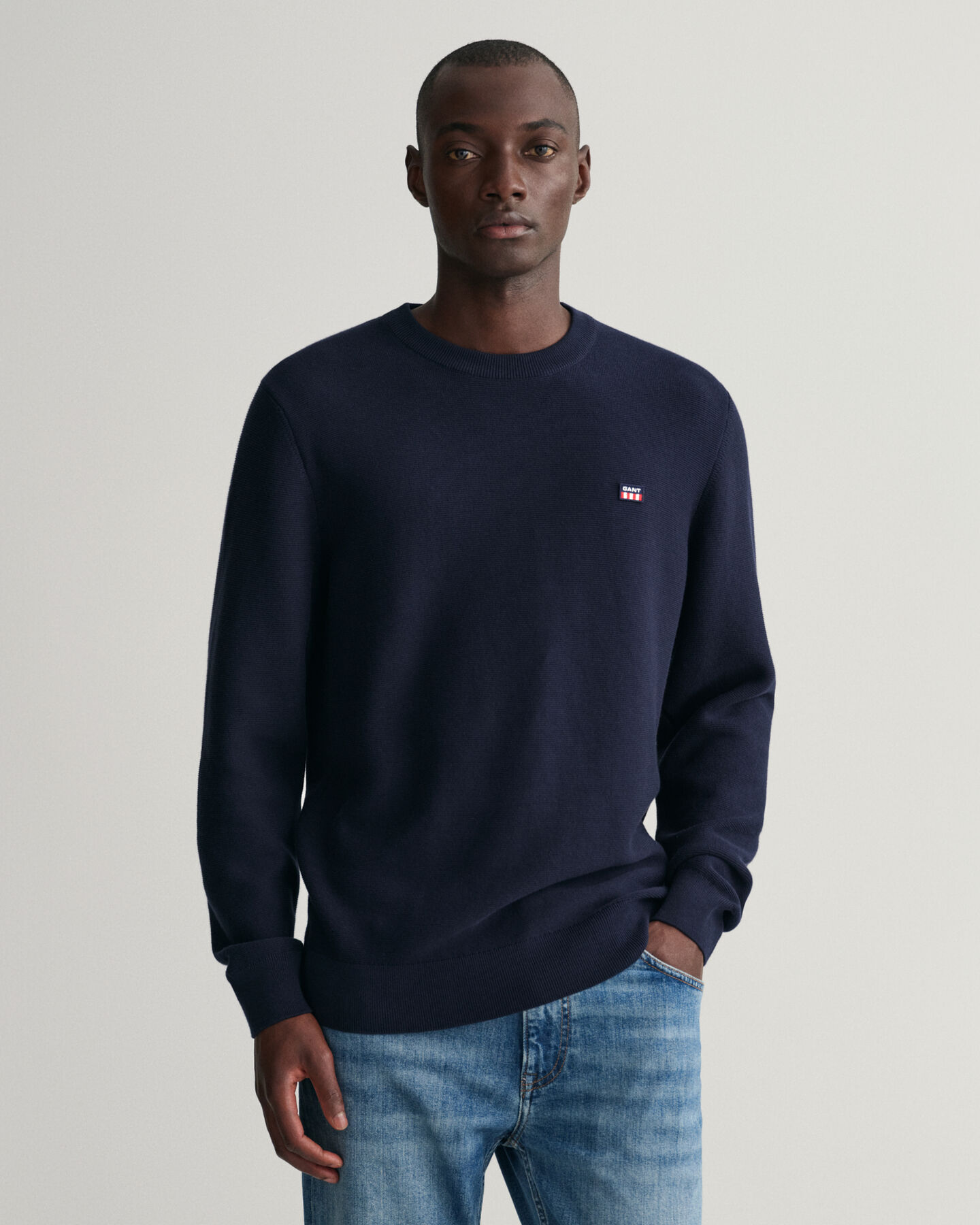 Jersey ligero con cuello redondo Texture