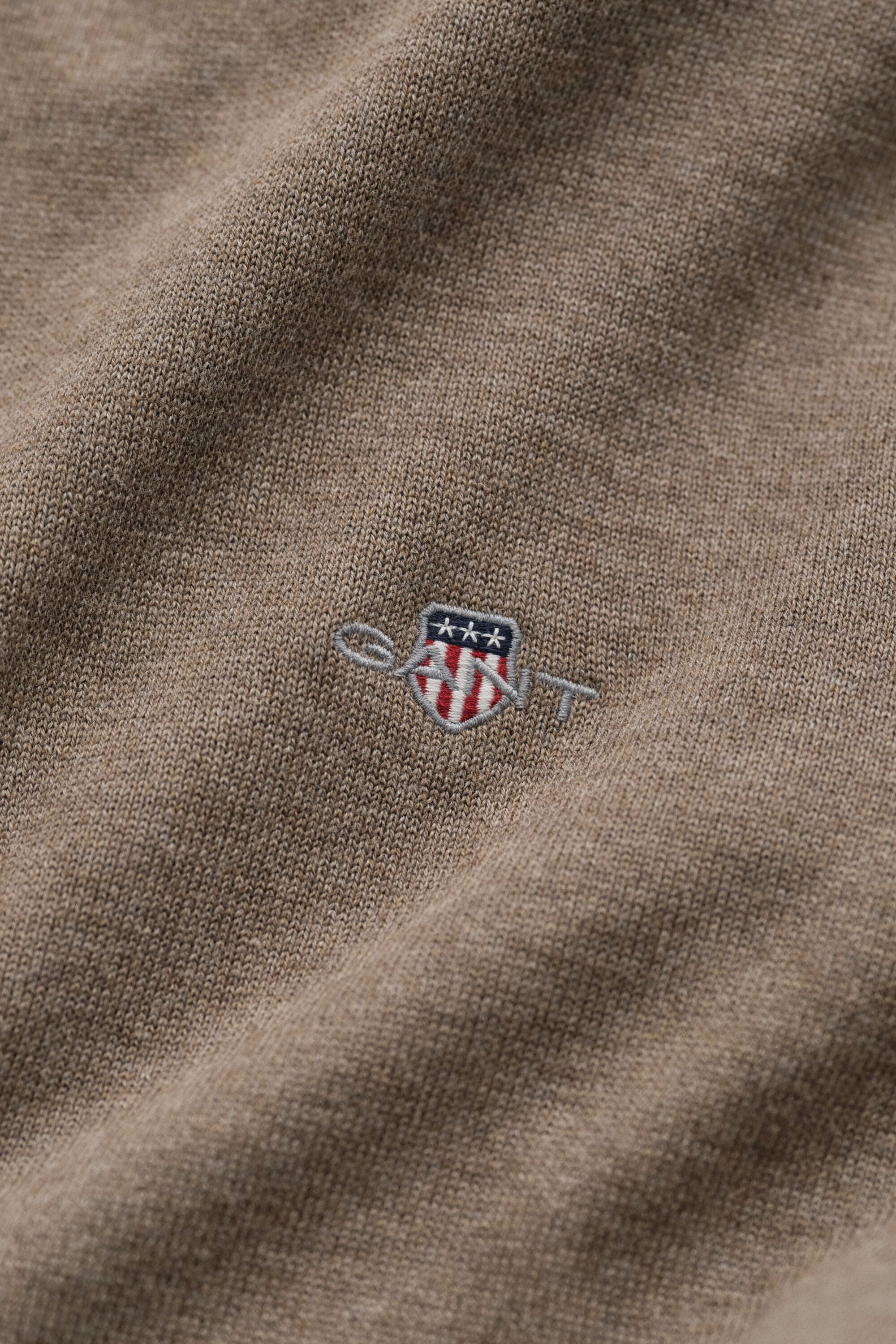Jersey clásico de algodón con media cremallera