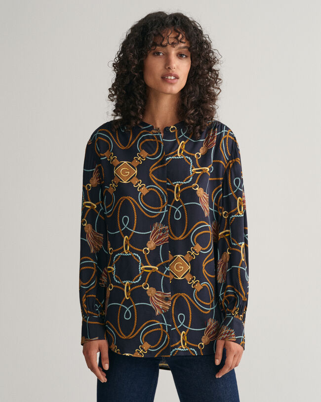 Blusa con estampado de cuerdas