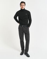 Pantalones Slim Fit de espiga de algodón