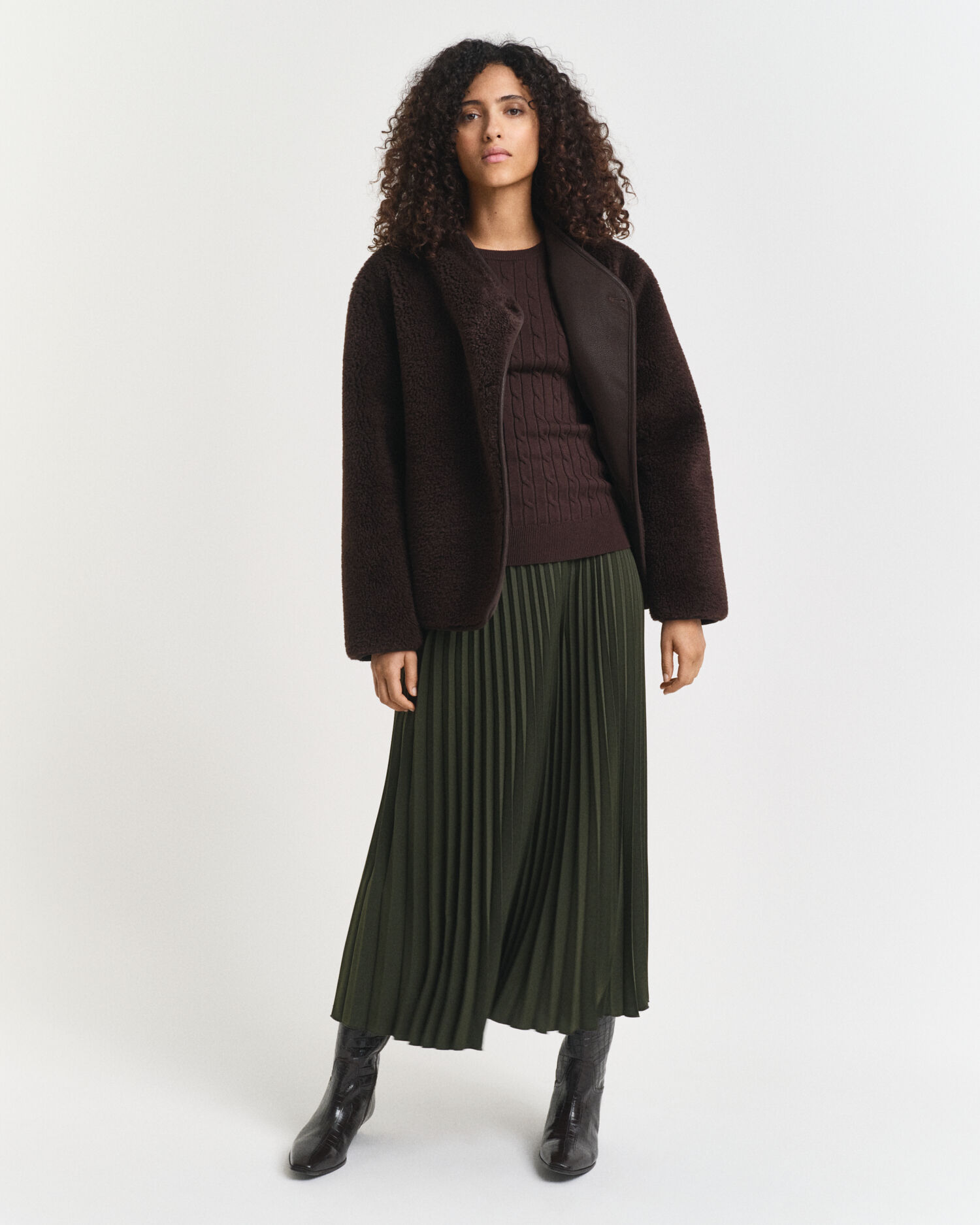 Jersey de cuello redondo y punto de ochos