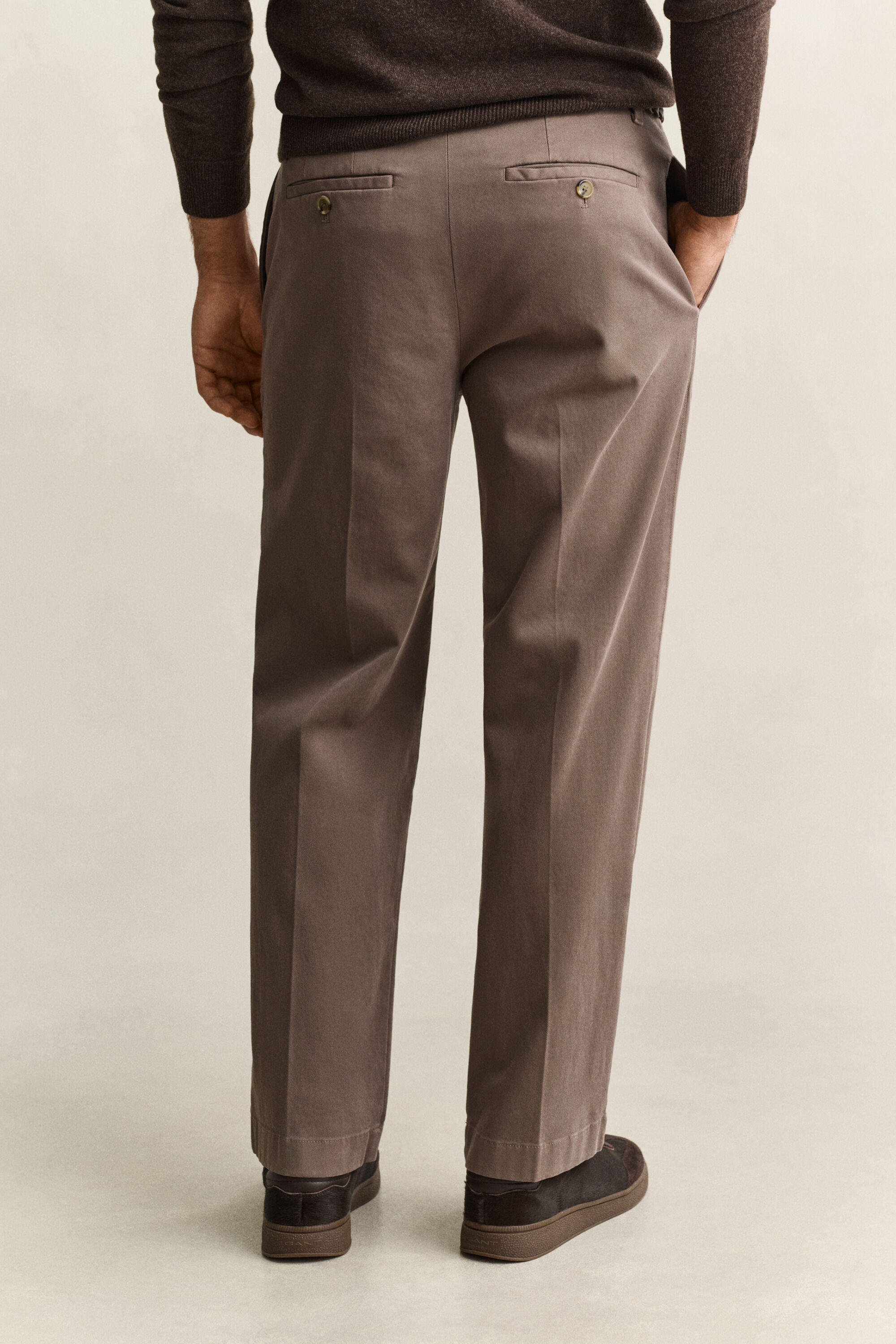 Pantalones chinos de algodón perchado