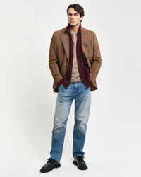 Cárdigan de punto de ochos con cremallera