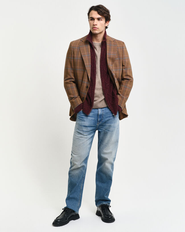 Cárdigan de punto de ochos con cremallera