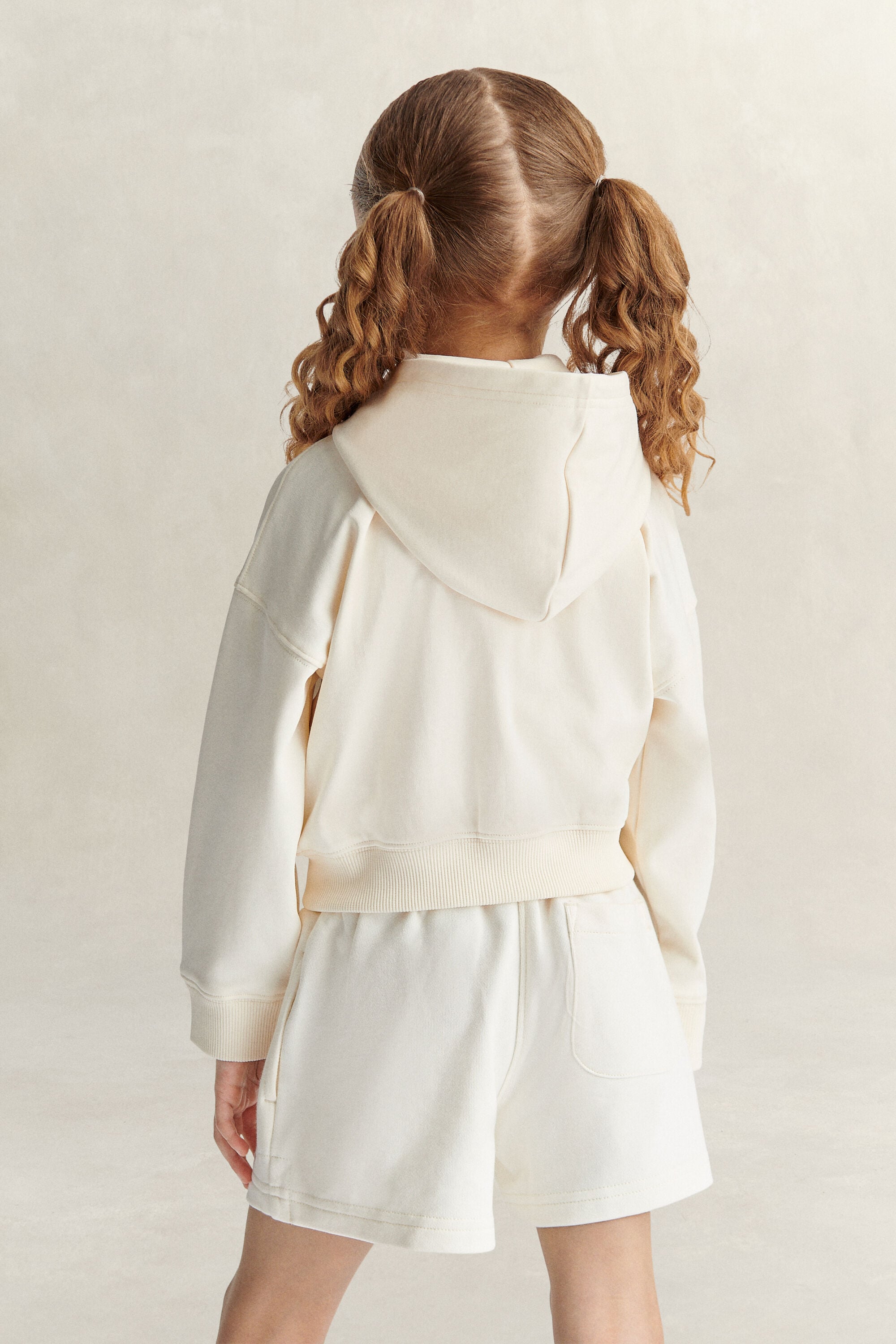 Sudadera corta con capucha y cremallera Shield Girls