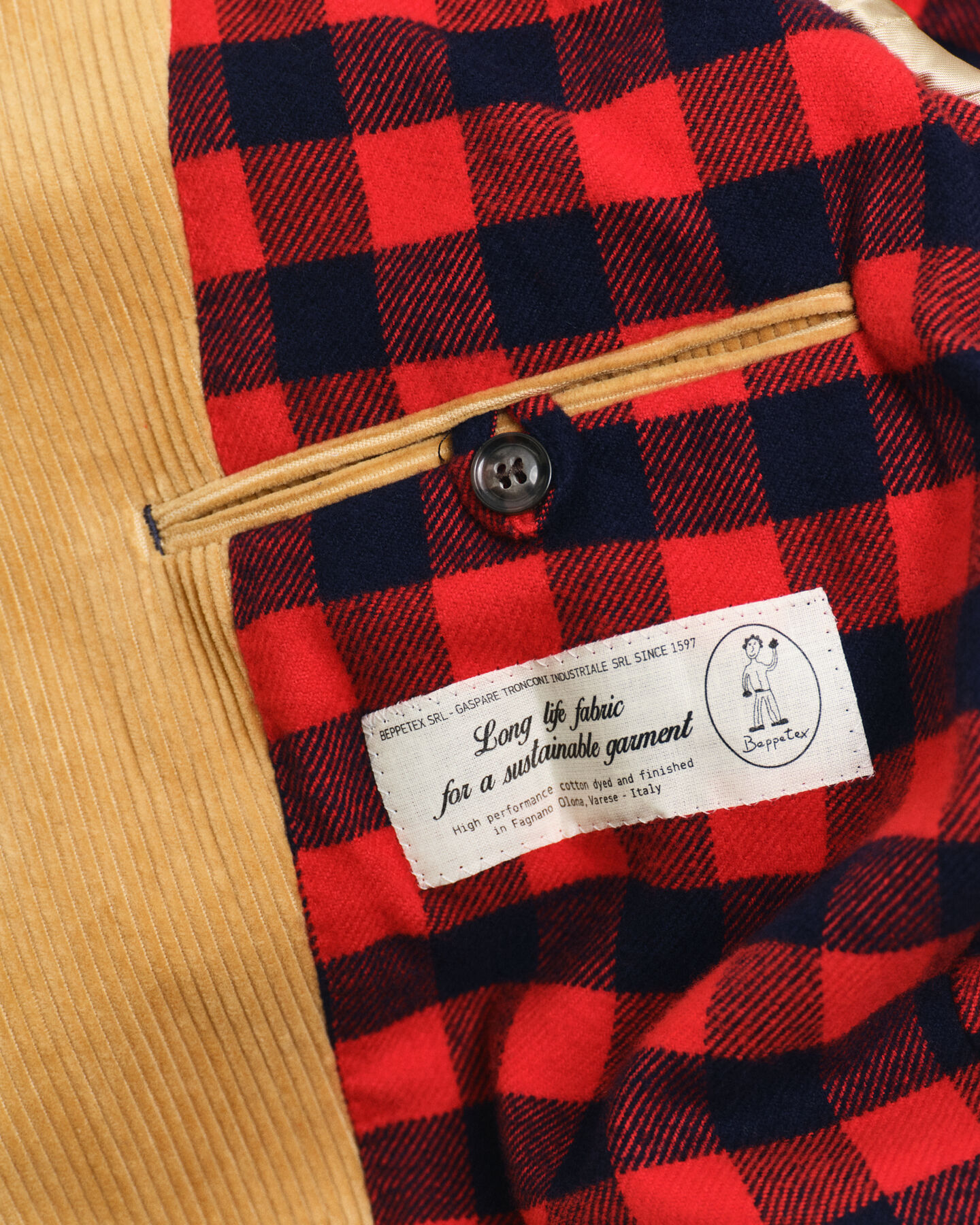 Americana Regular Fit de pana