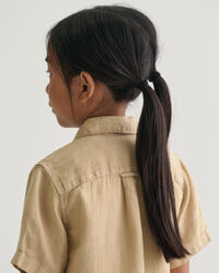 Camisa de manga corta en lino Kids