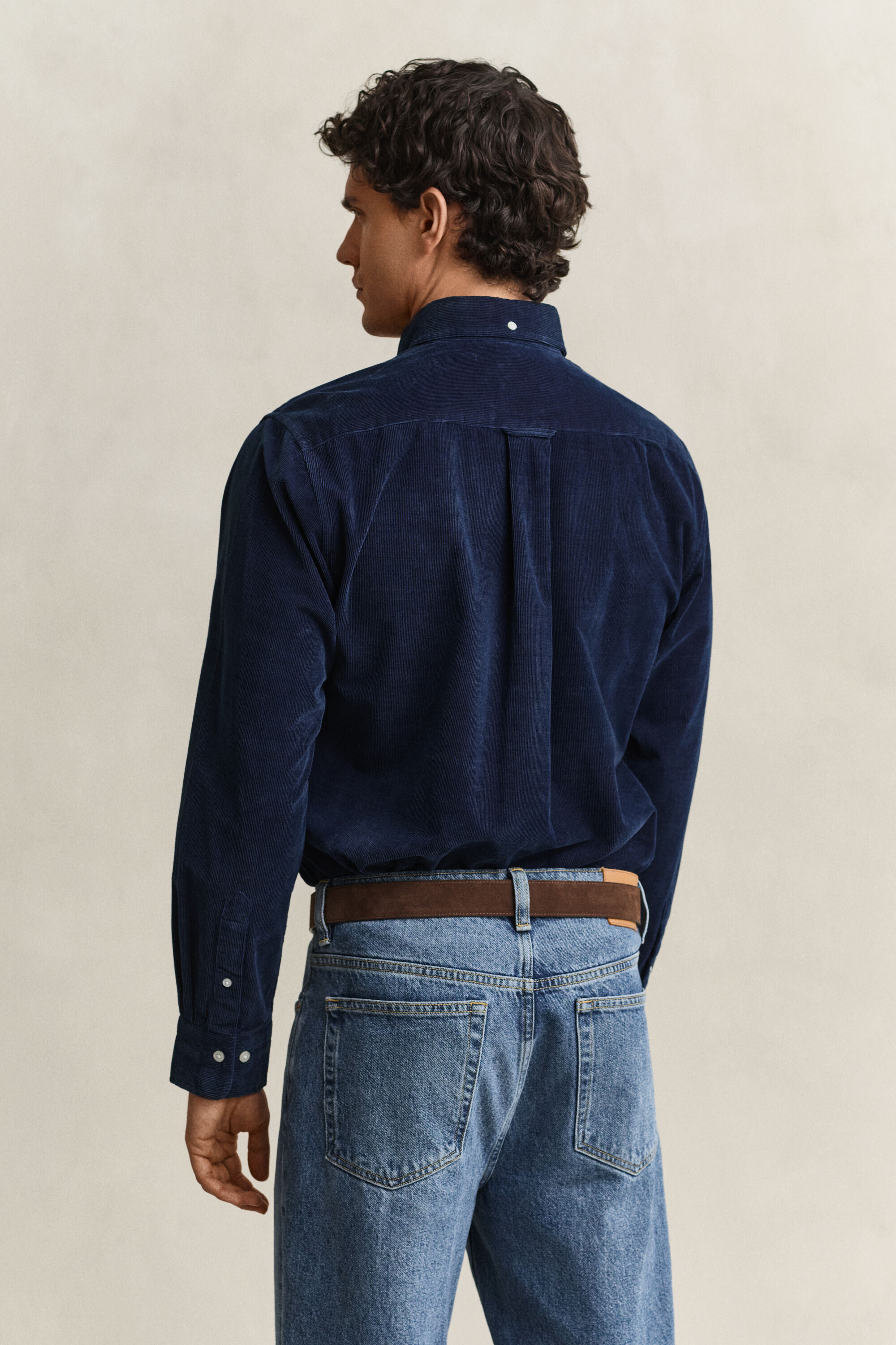 Camisa de pana añil