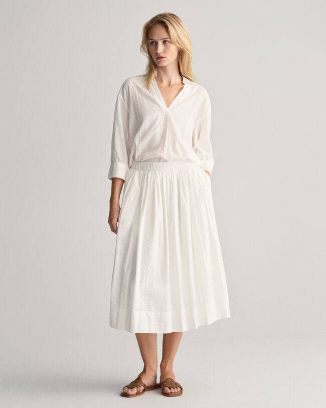 Falda Pull-On de rayas Seersucker