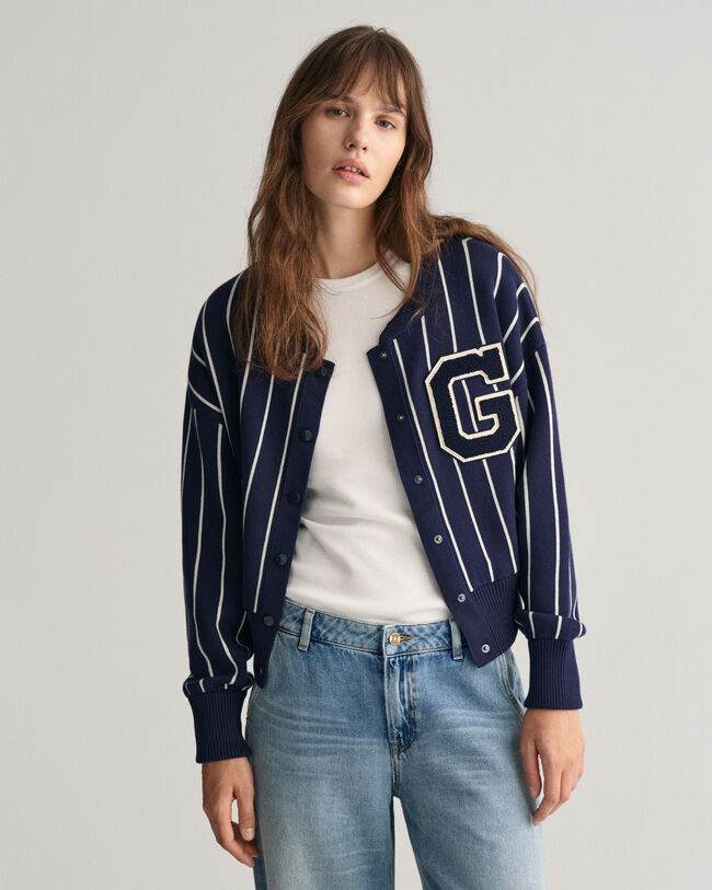 Cárdigan de estilo bomber GANT Varsity de punto