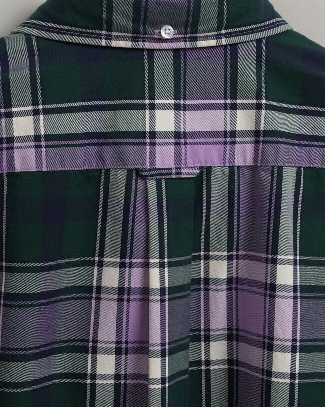 Camisa extragrande de sarga de cuadros