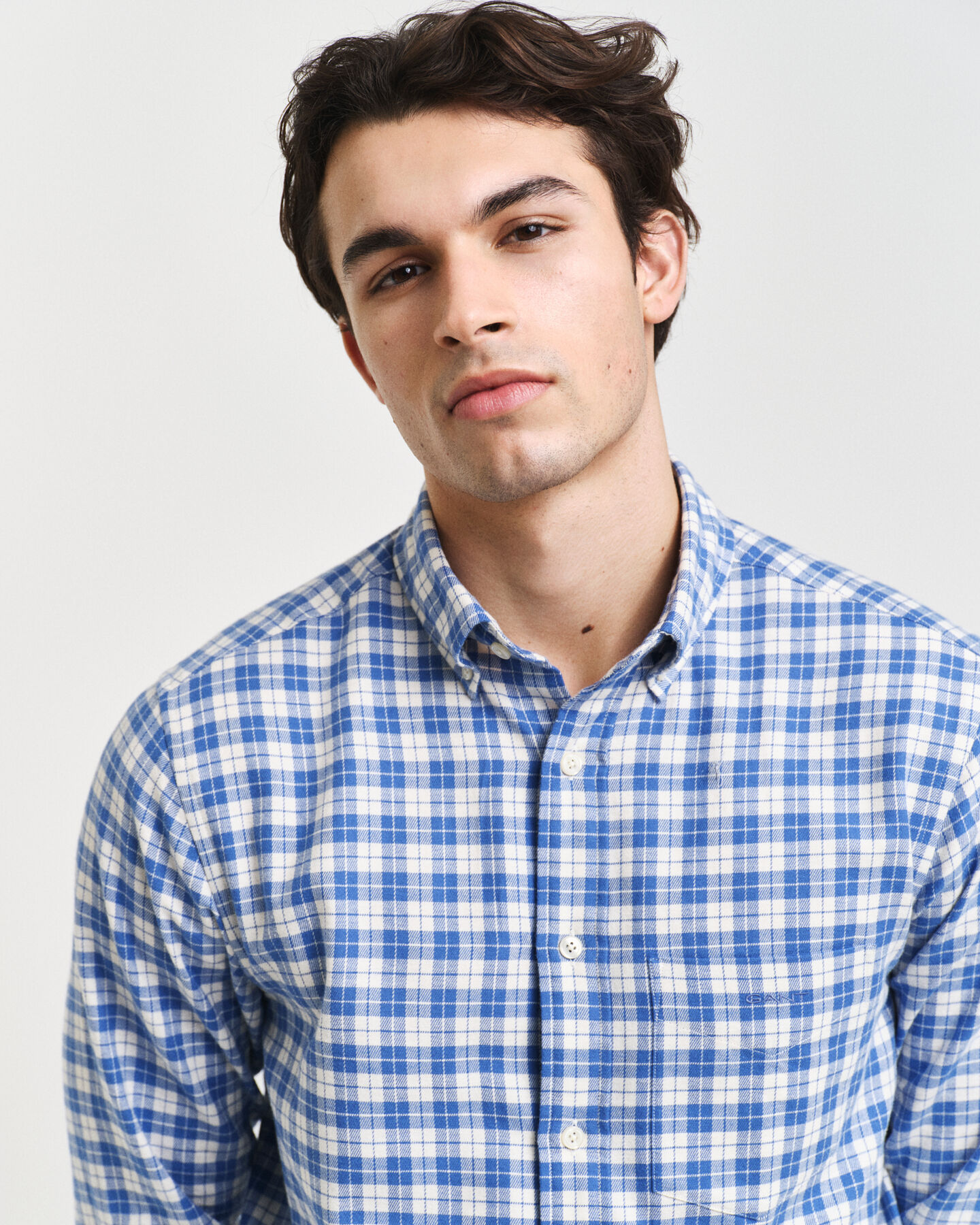 Camisa Regular Fit de franela a cuadros