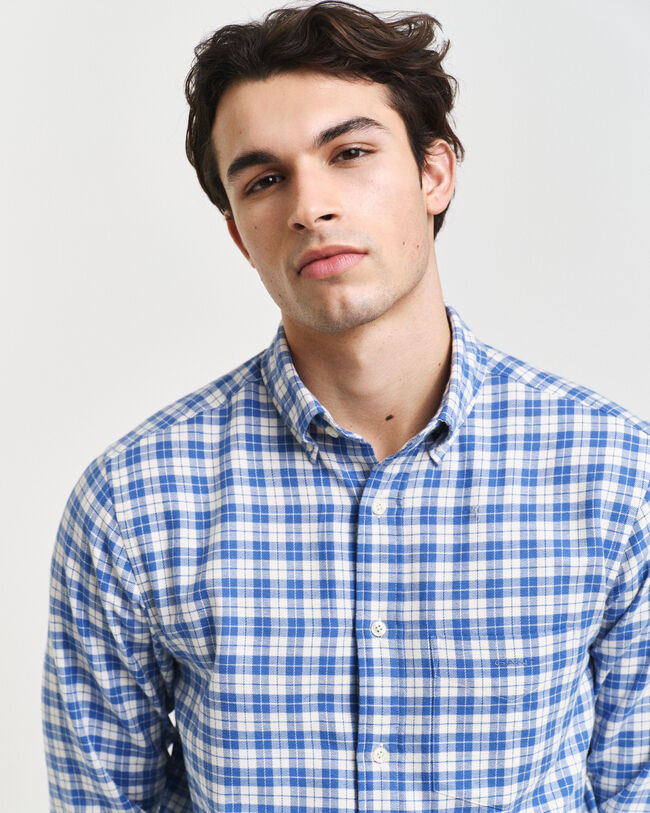 Camisa Regular Fit de franela a cuadros