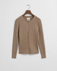 Cárdigan de punto de ochos en algodón elástico