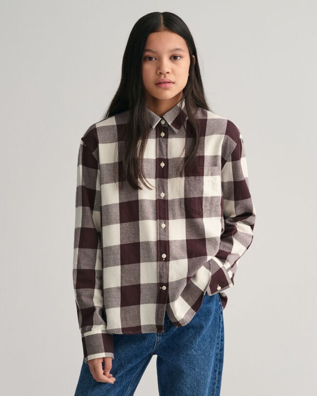 Camisa Relaxed Fit a cuadros Teen Girls