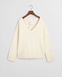 Jersey de cuello de pico con dise&ntilde;o de espiga