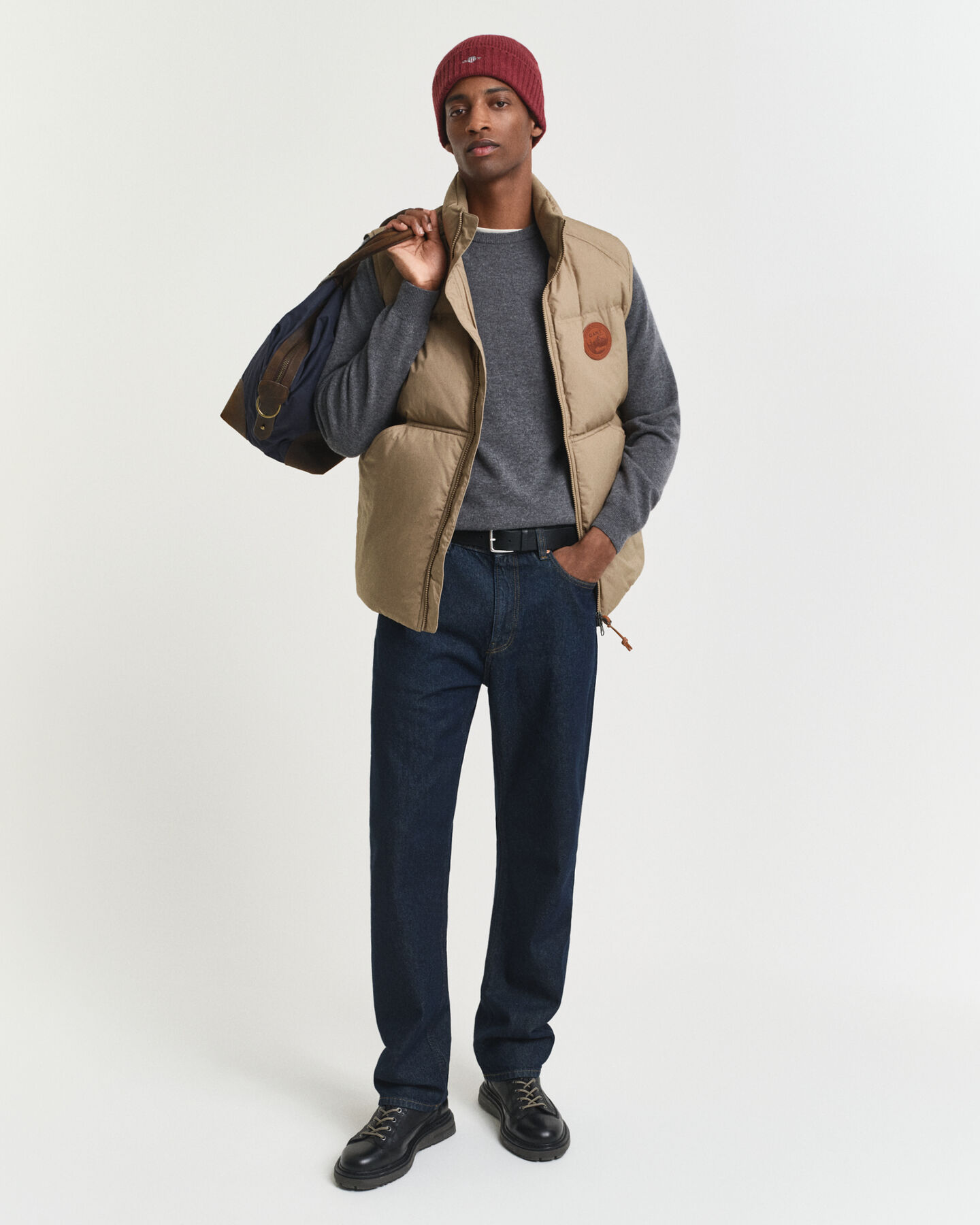 Jersey de cuello redondo en lana de oveja muy fina