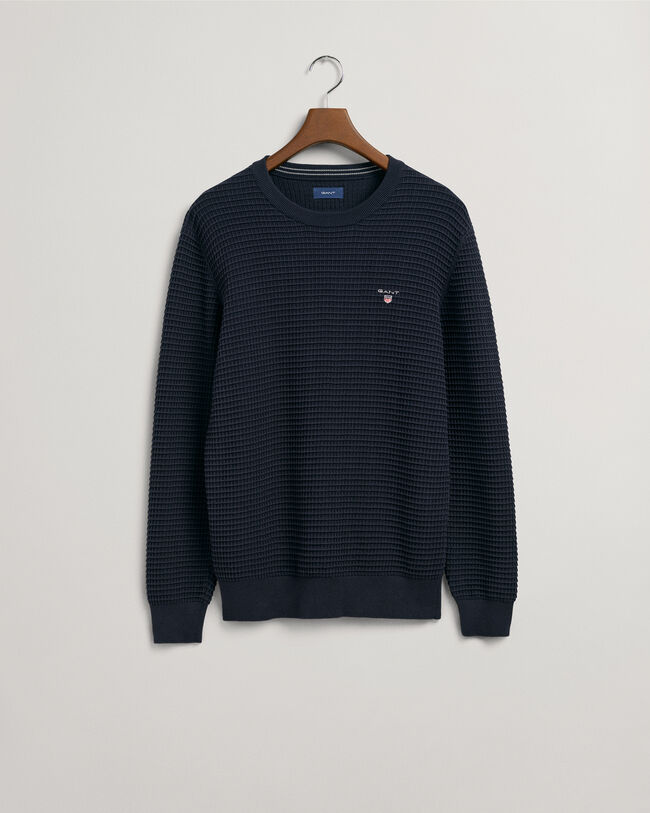 Jersey de cuello redondo y algod&oacute;n Texture