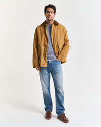 Jersey de cuello redondo en mouliné de mezcla de lana