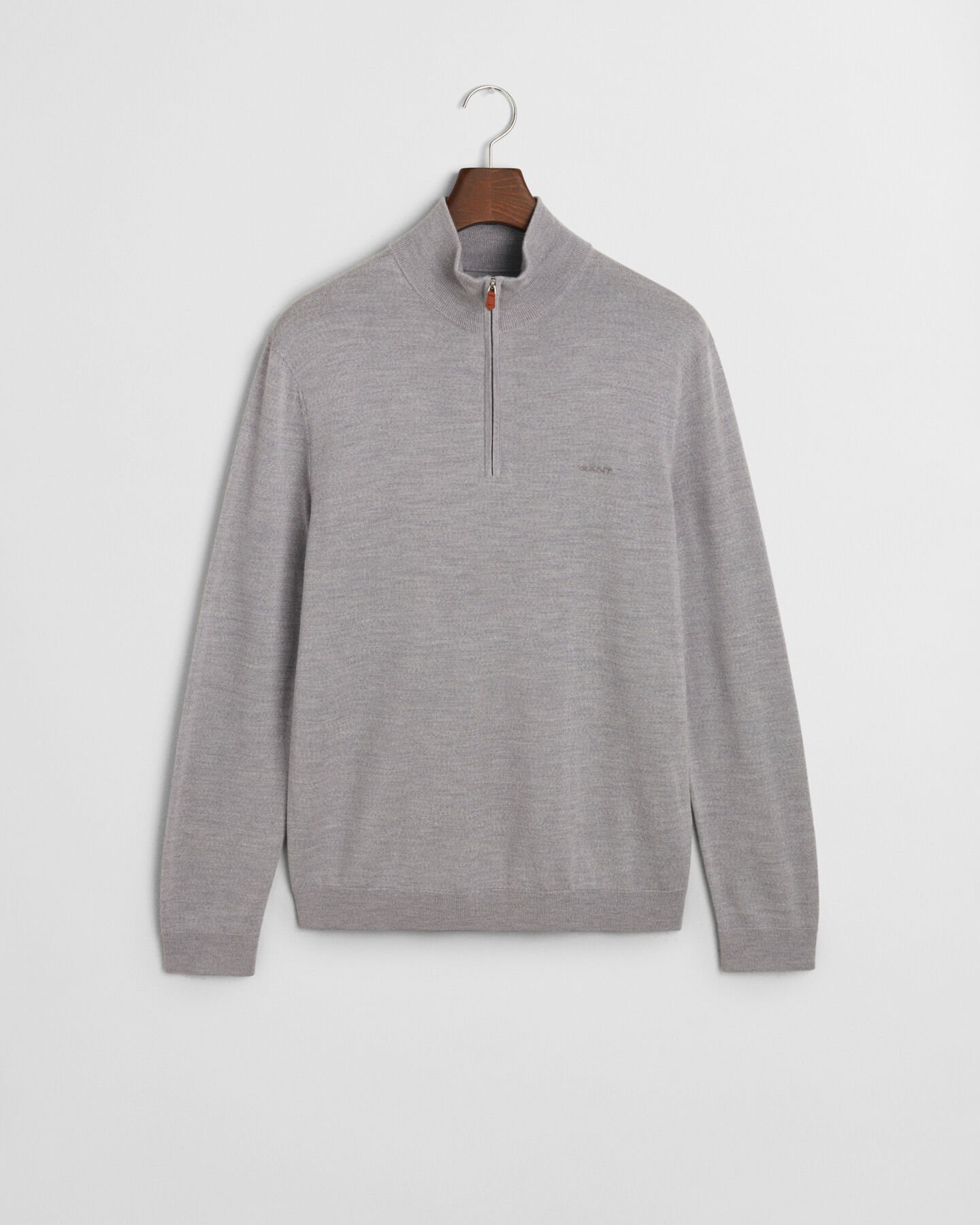 Jersey con media cremallera en lana merino extrafina