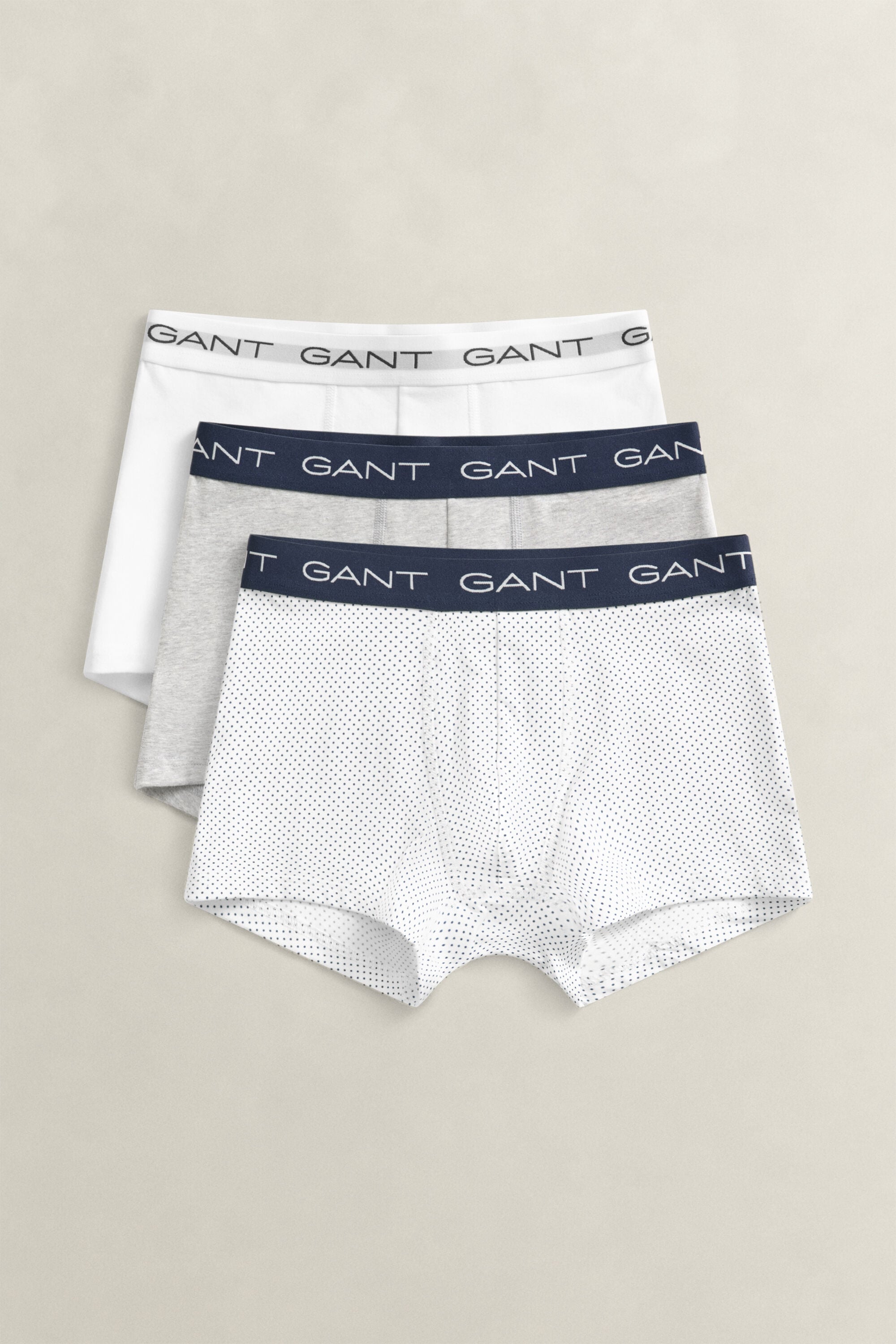 Paquete de tres bóxers con estampado de lunares