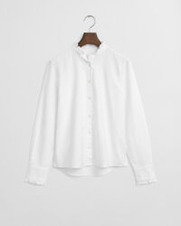 Blusa Oxford clásica con volantes