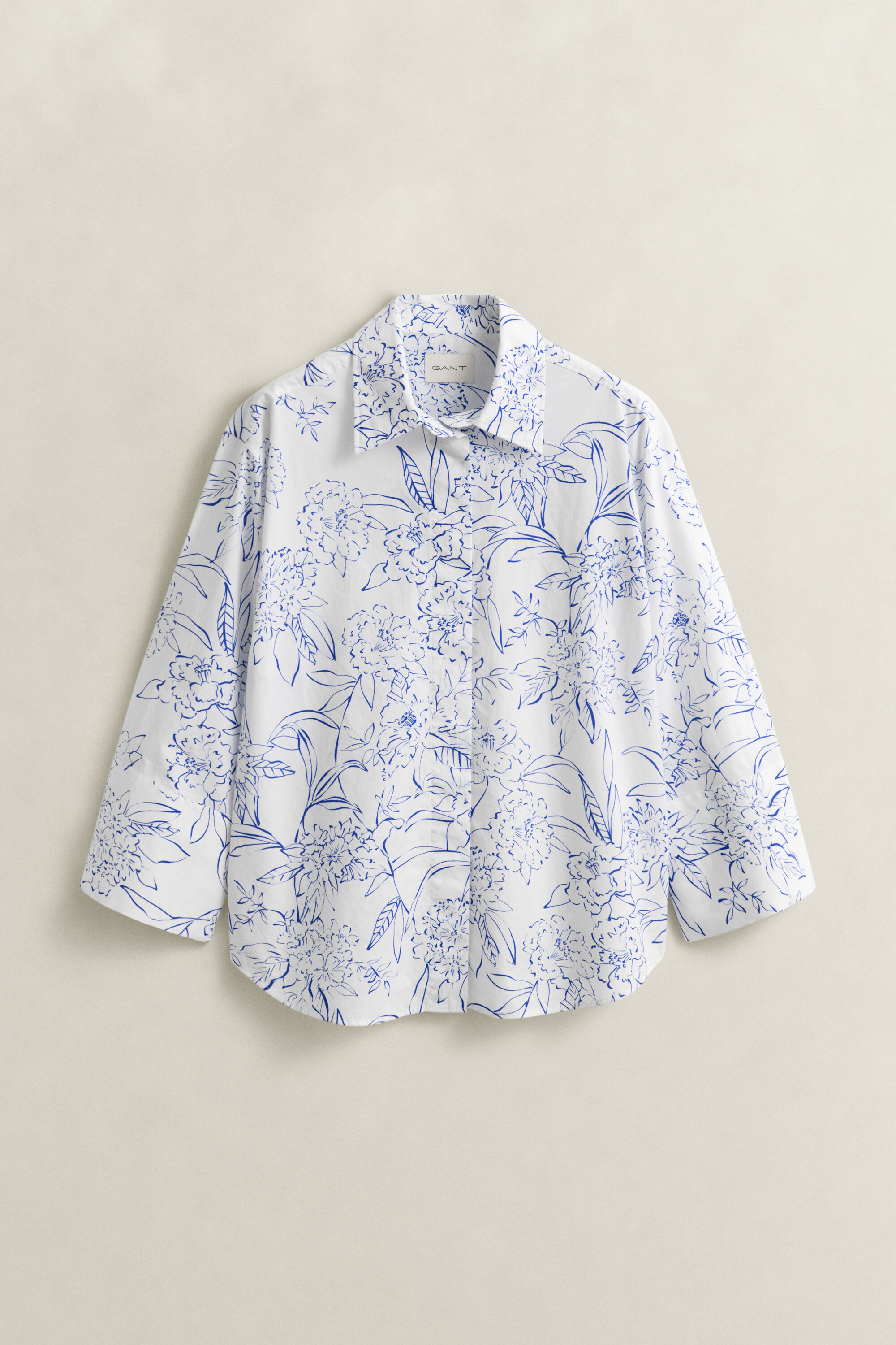 Camisa de popelina floral
