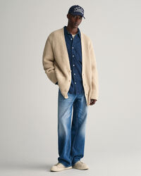 Cárdigan de bouclé acanalado